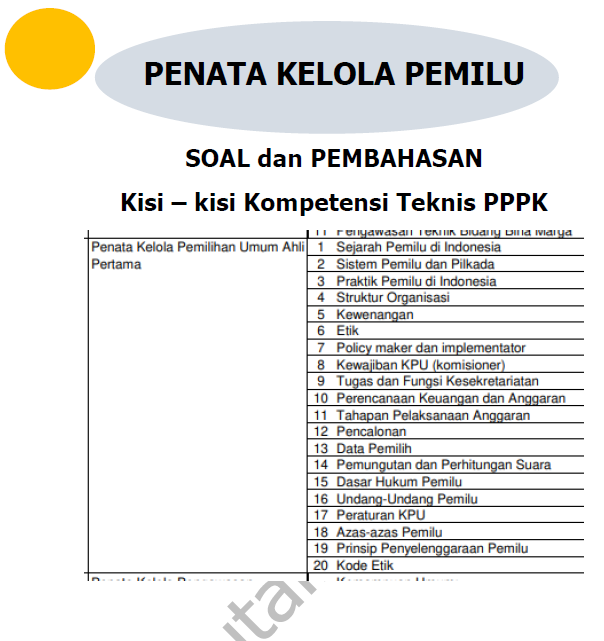 Cluster PEMILU